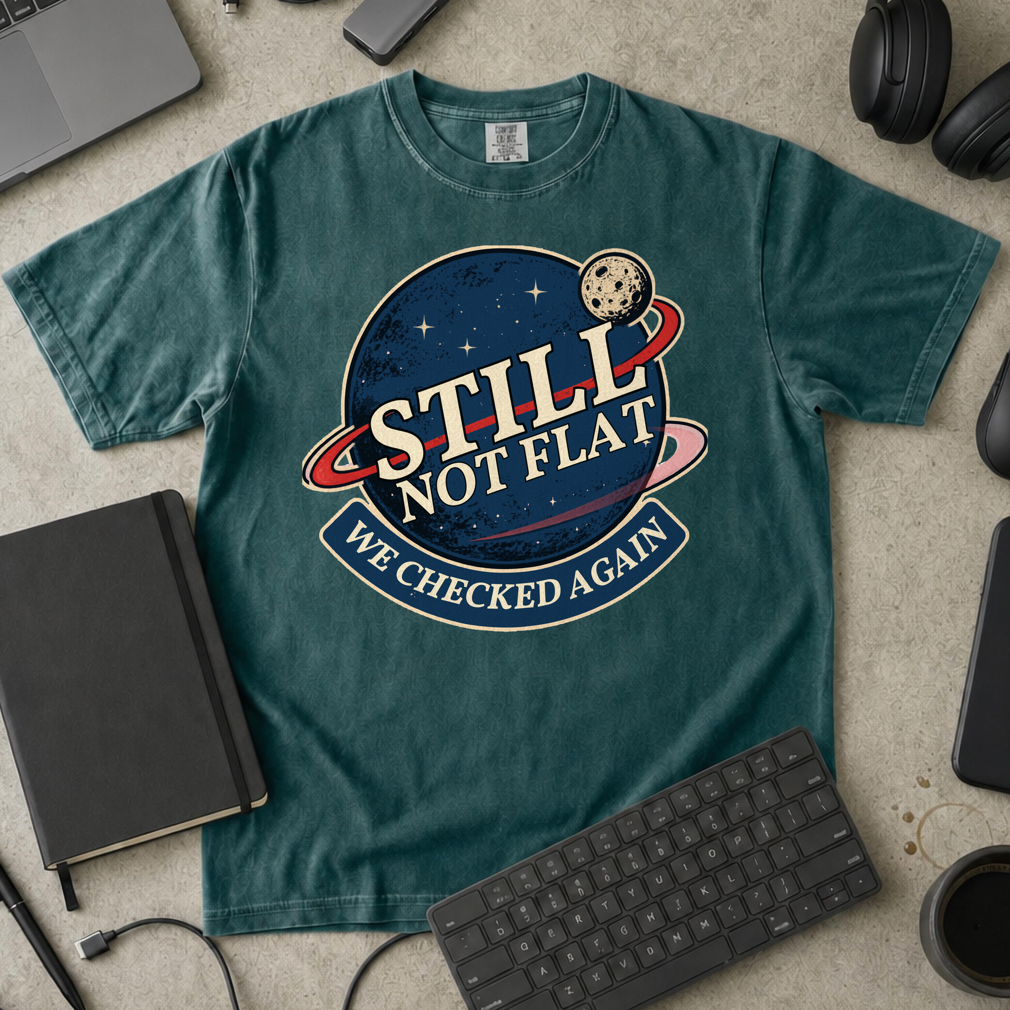 Nerd Collection Artwork 012 Premium Shirt - Blue Spruce mockup