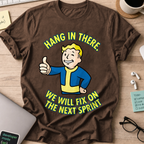 Hang In There Next Sprint Shirt - Dark Chocolate