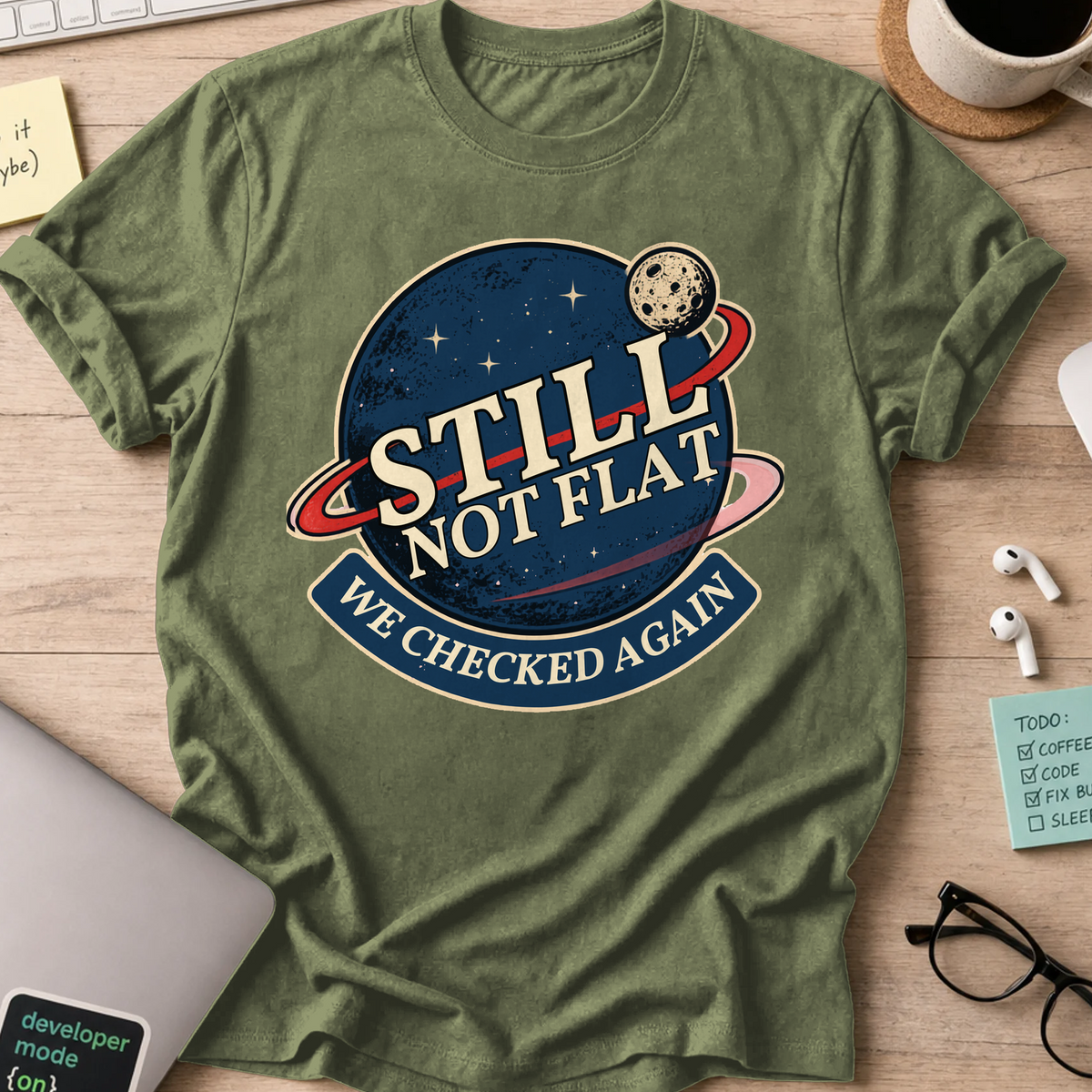 Nerd Collection Artwork 012 Shirt - Military Green mockup