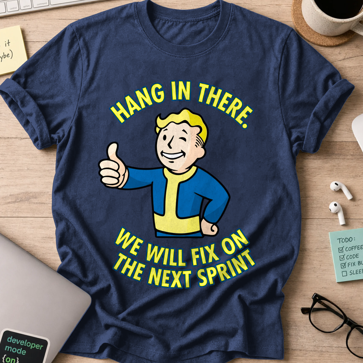 Hang In There Next Sprint Shirt - Navy