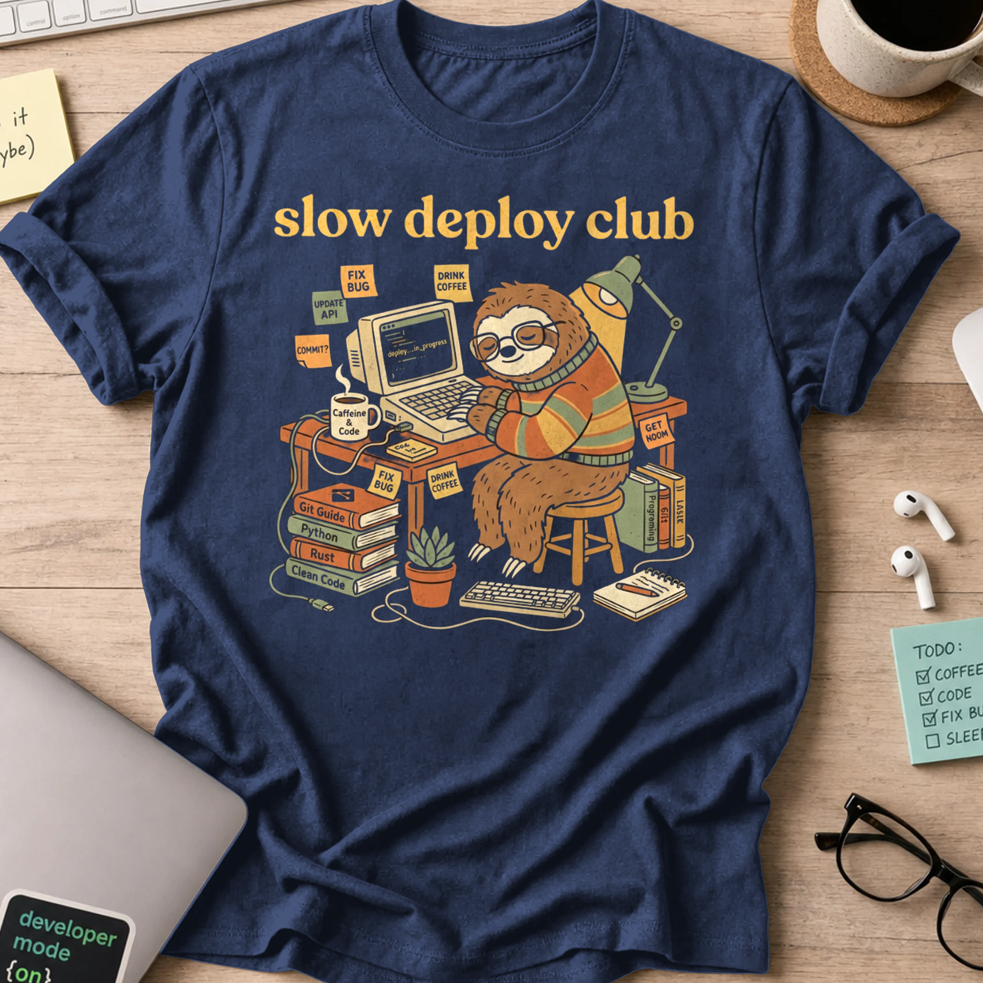 Slow Deploy Club Shirt — Navy