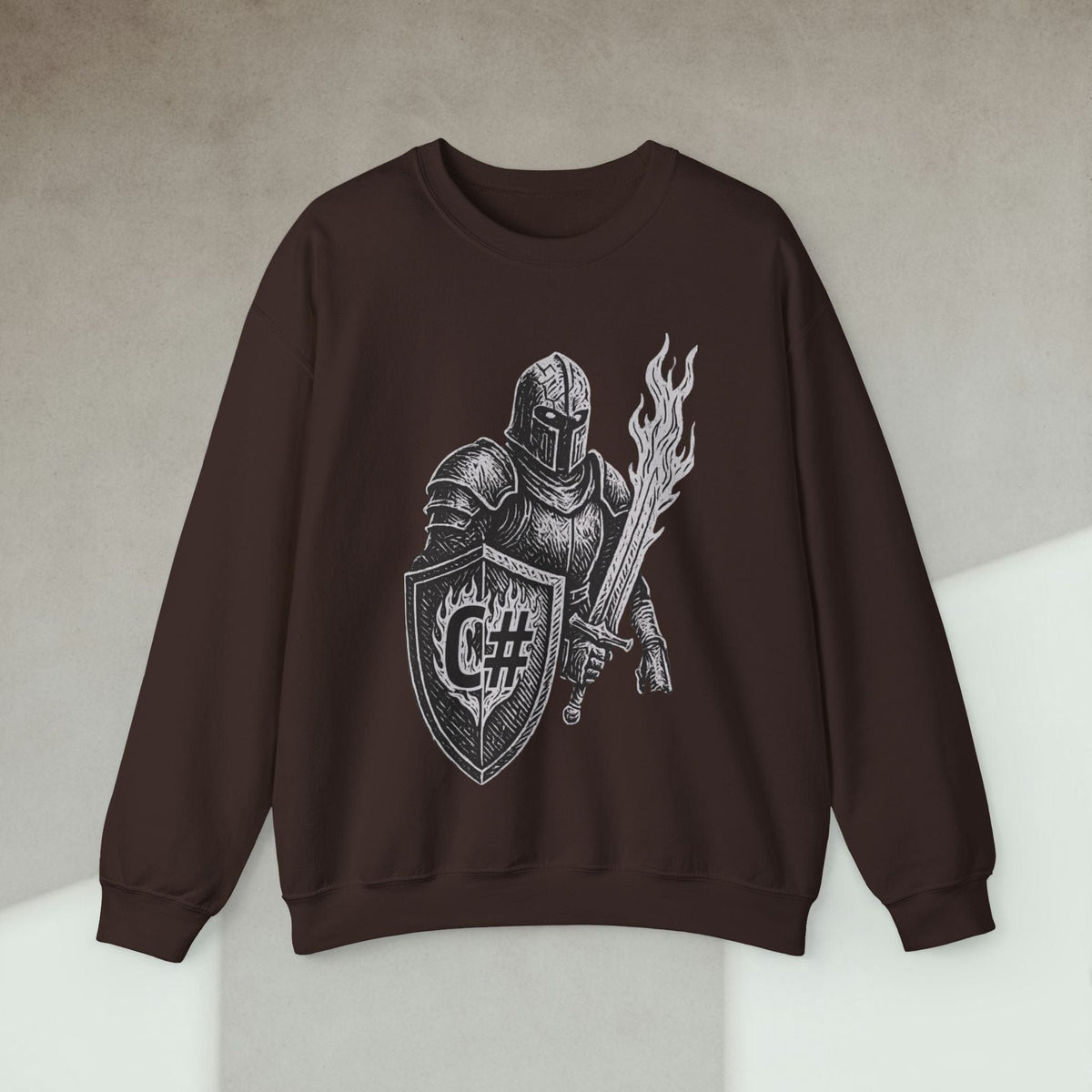 Code Culture C# knight sweatshirt funny programmer Sweatshirt in S — Code Culture developer clothing
