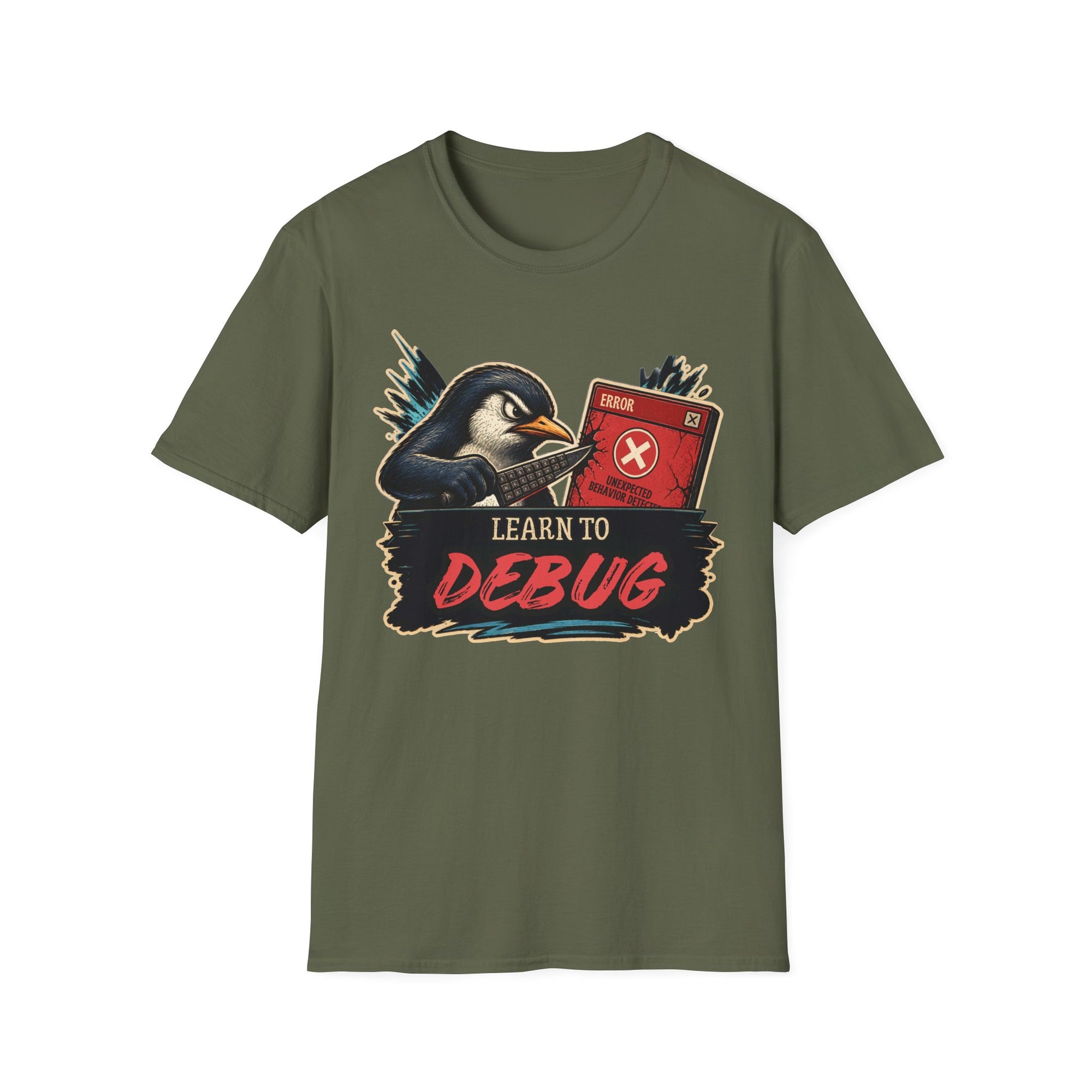 Learn To Debug Vintage Penguin Shirt
