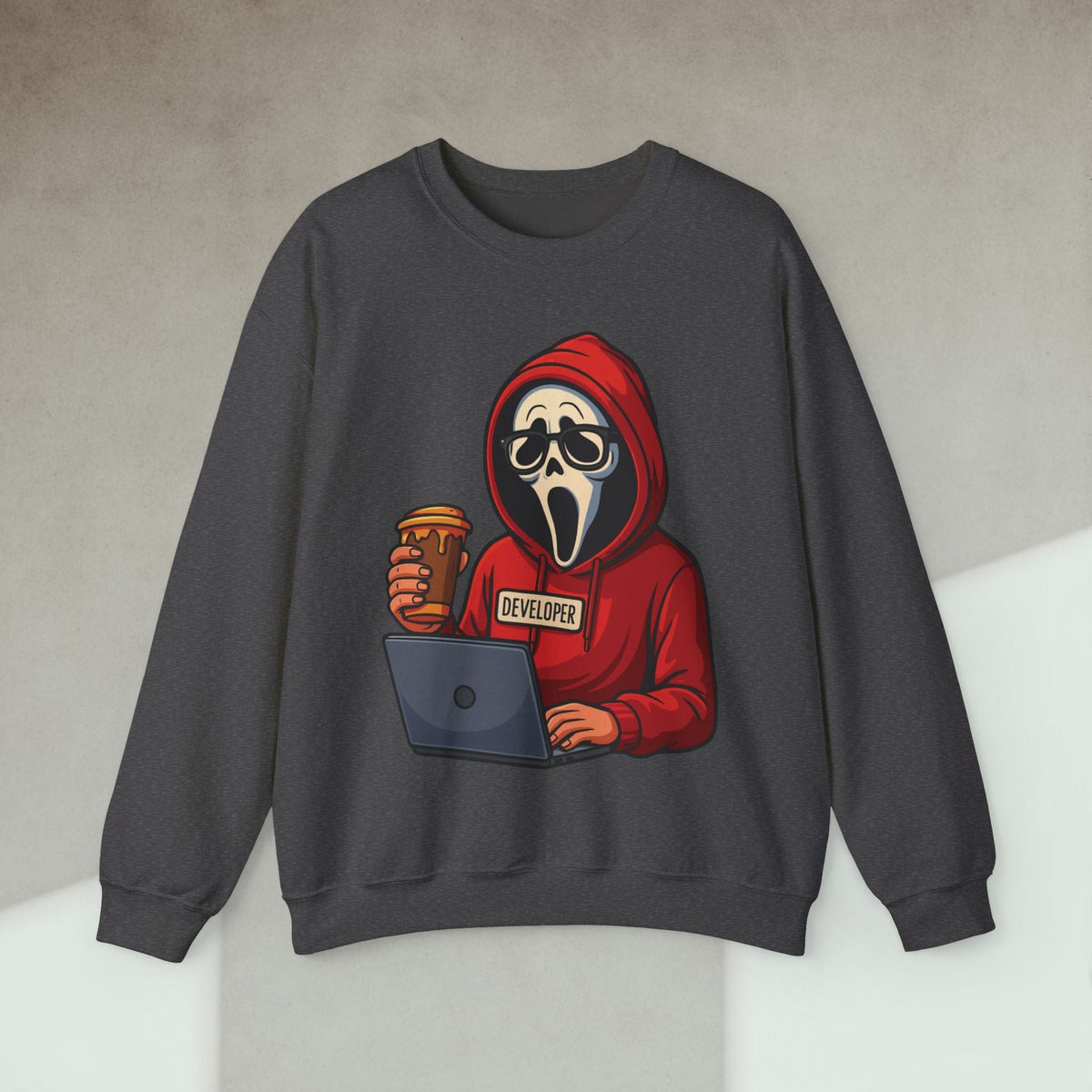 Code Culture scream developer sweatshirt funny programmer Sweatshirt in S — Code Culture developer clothing
