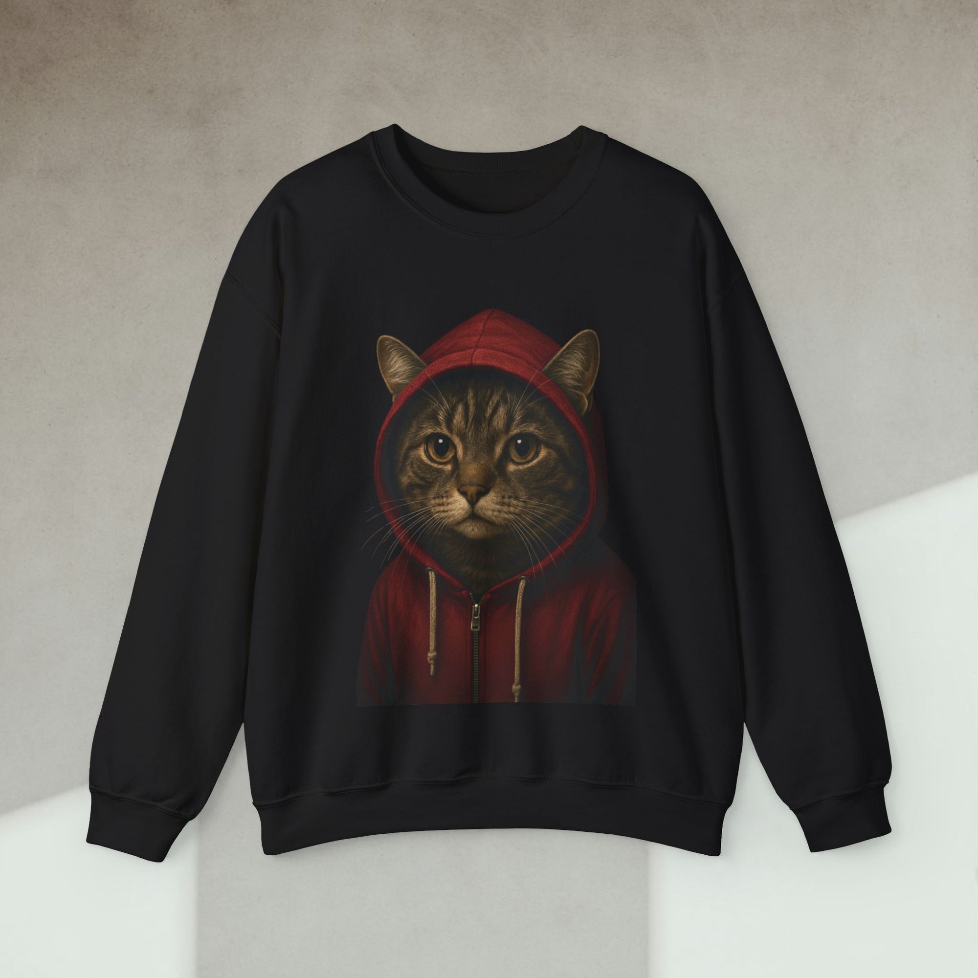 cat in hoodie sweatshirt