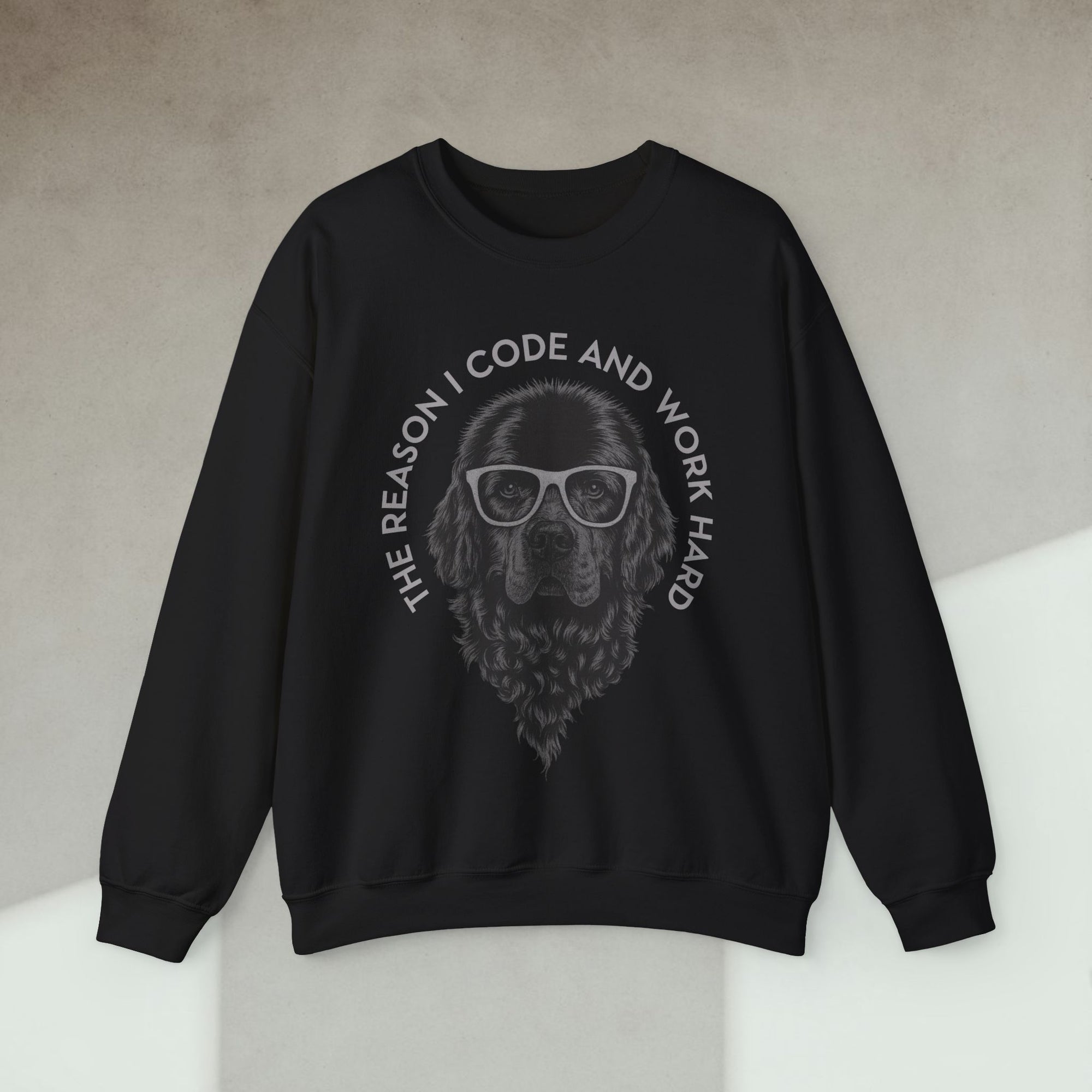 the reason i code dog sweatshirt