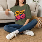 Tech Nerd Retro Typography Shirt