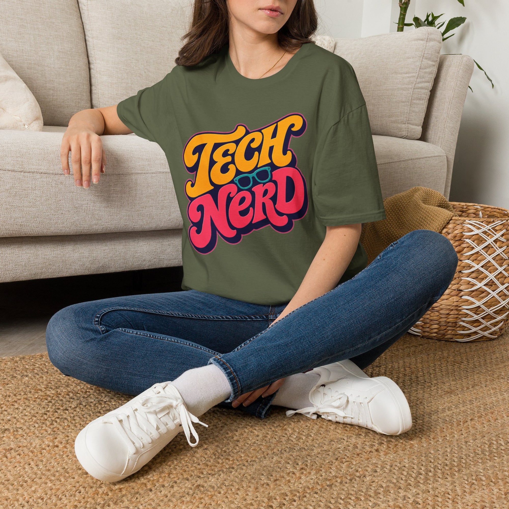 Tech Nerd Retro Typography Shirt