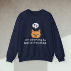 Code Culture starting to feel exhausted cat sweatshirt funny programmer Sweatshirt in S — Code Culture developer clothing