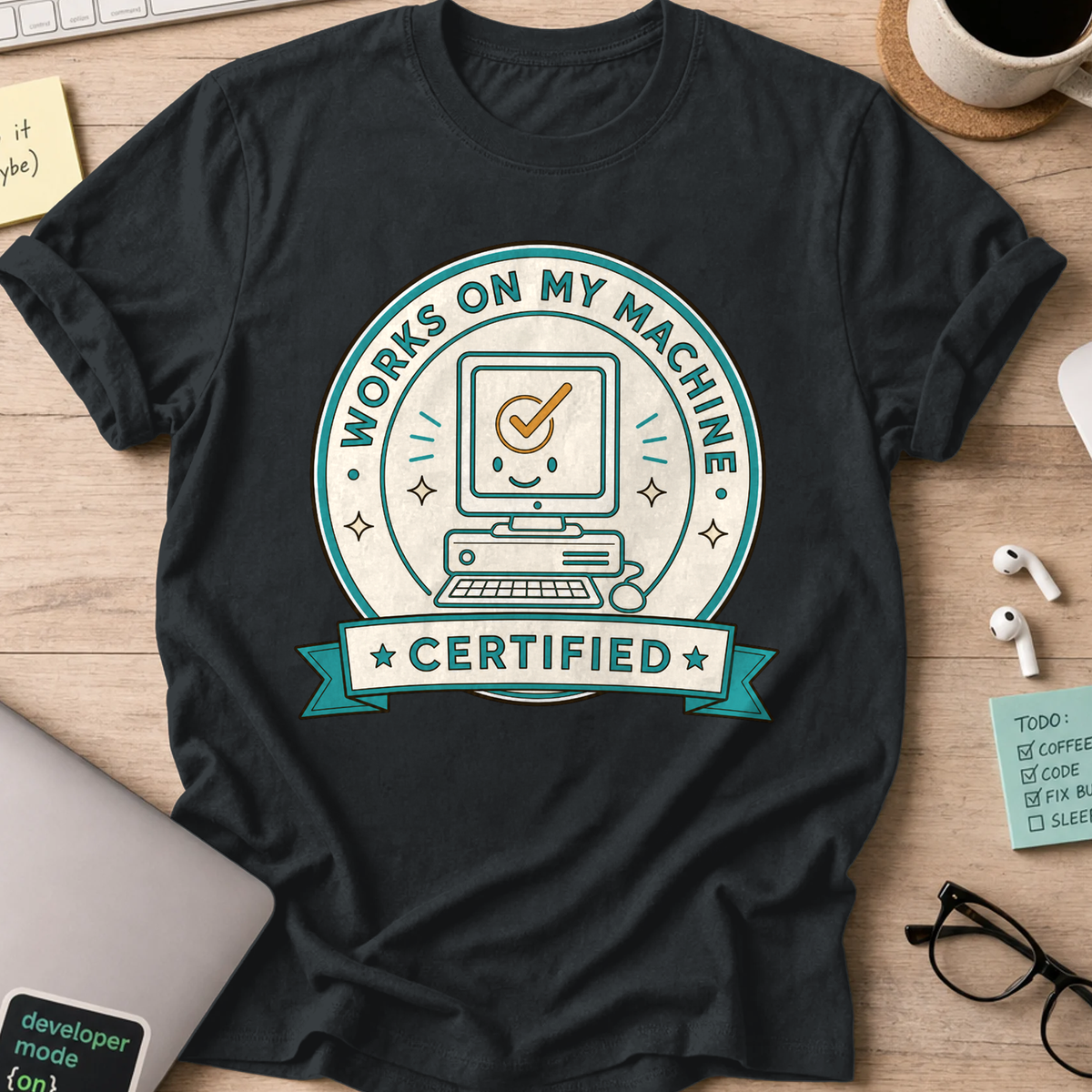 Works on My Machine Certified Shirt — Black