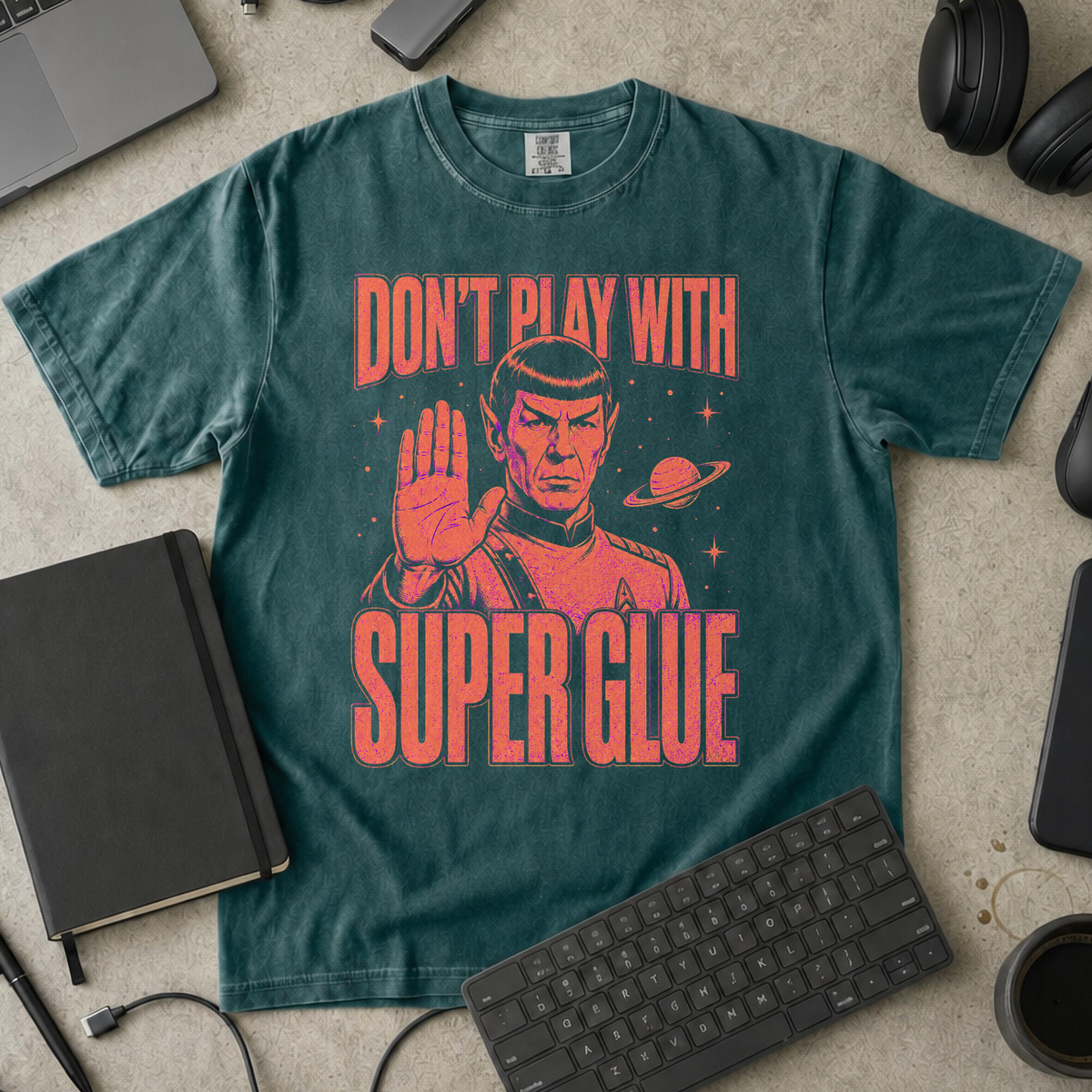 Nerd Collection Artwork 013 Premium Shirt - Blue Spruce mockup