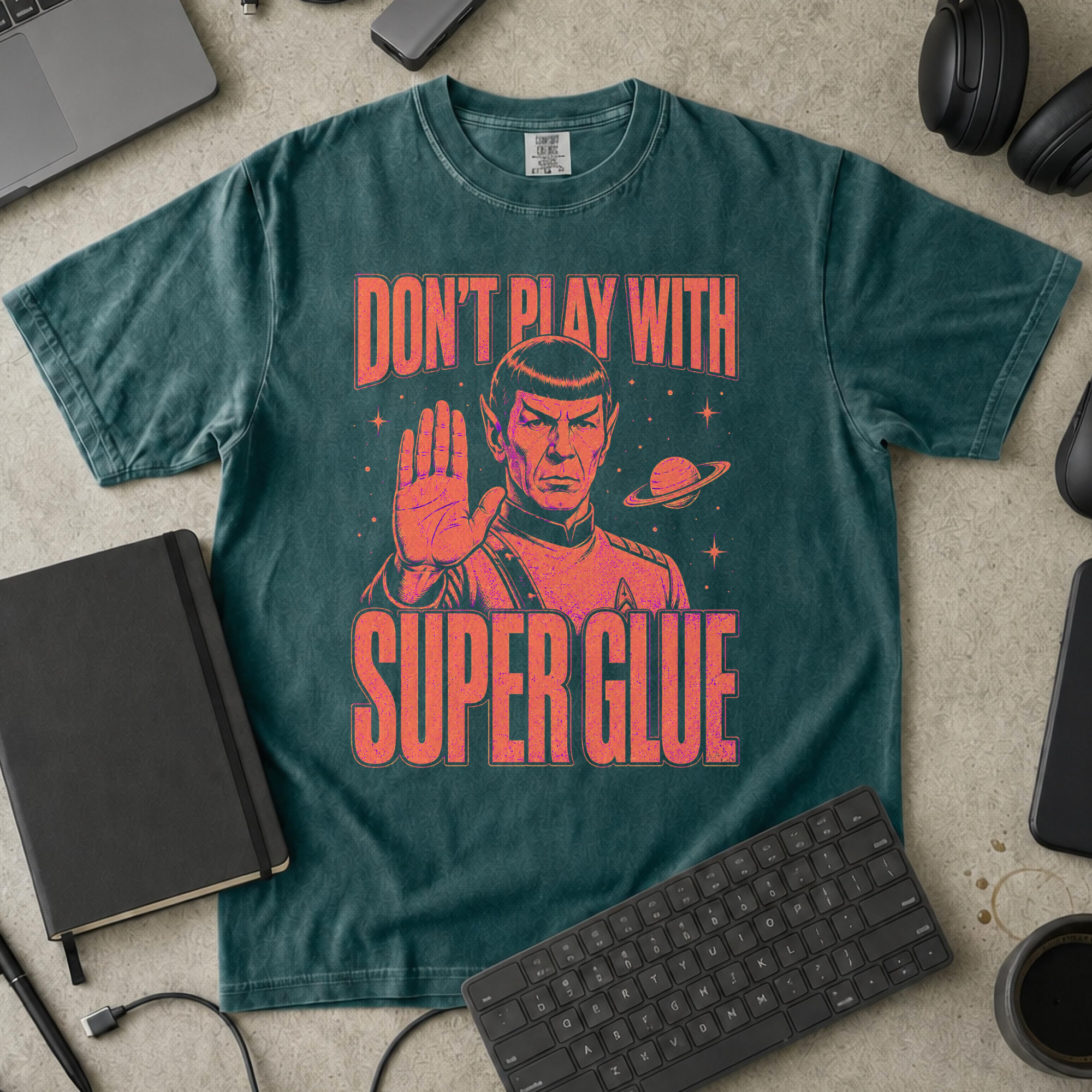 Nerd Collection Artwork 013 Premium Shirt - Blue Spruce mockup