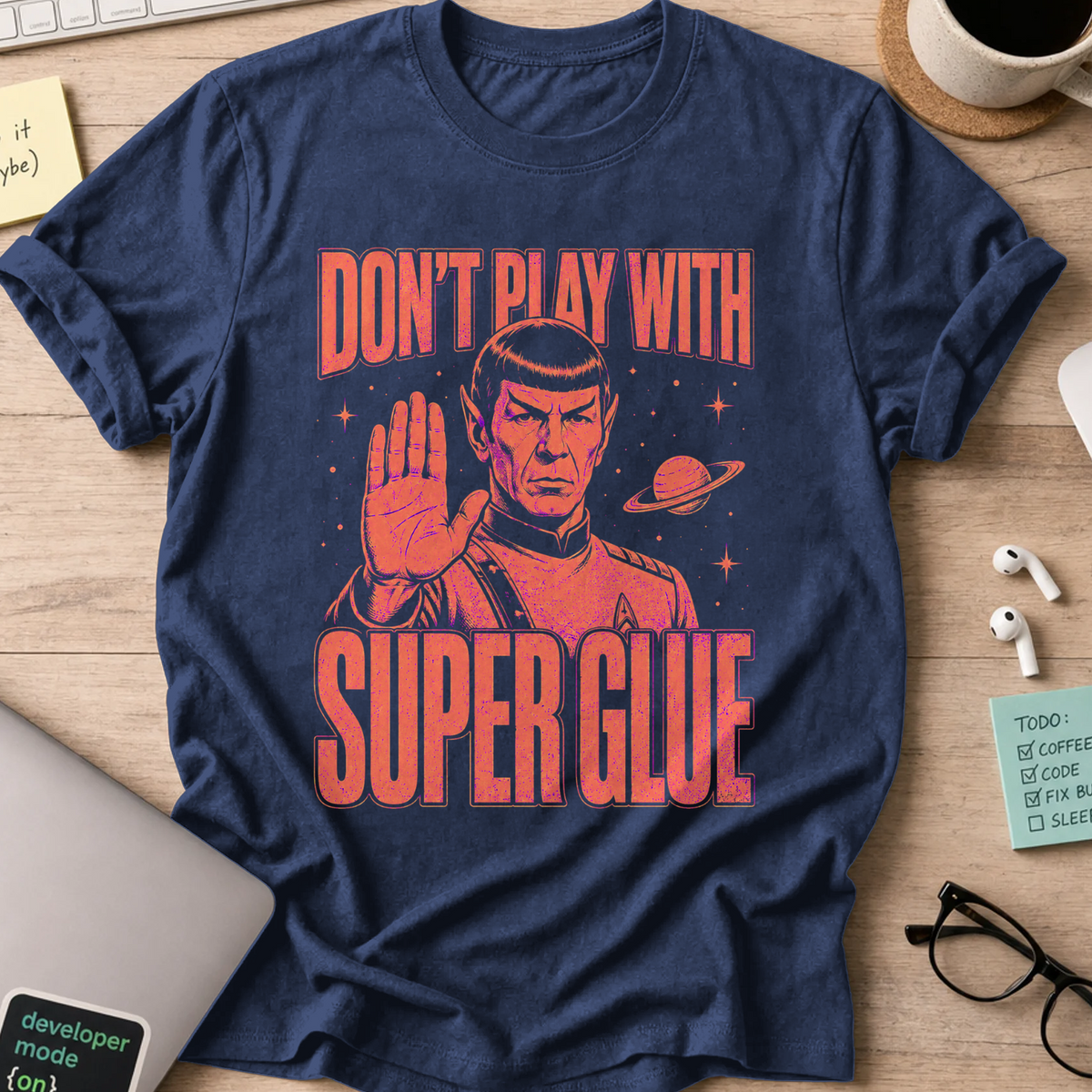 Nerd Collection Artwork 013 Shirt - Navy mockup