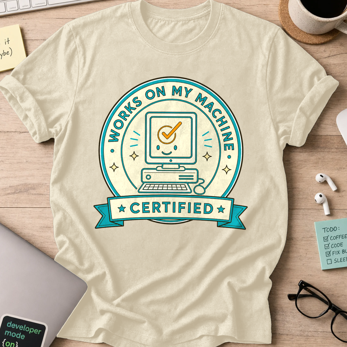 Works on My Machine Certified Shirt — Natural