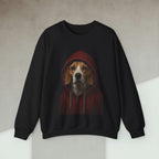 Code Culture dog in hoodie sweatshirt funny programmer Sweatshirt in S — Code Culture developer clothing