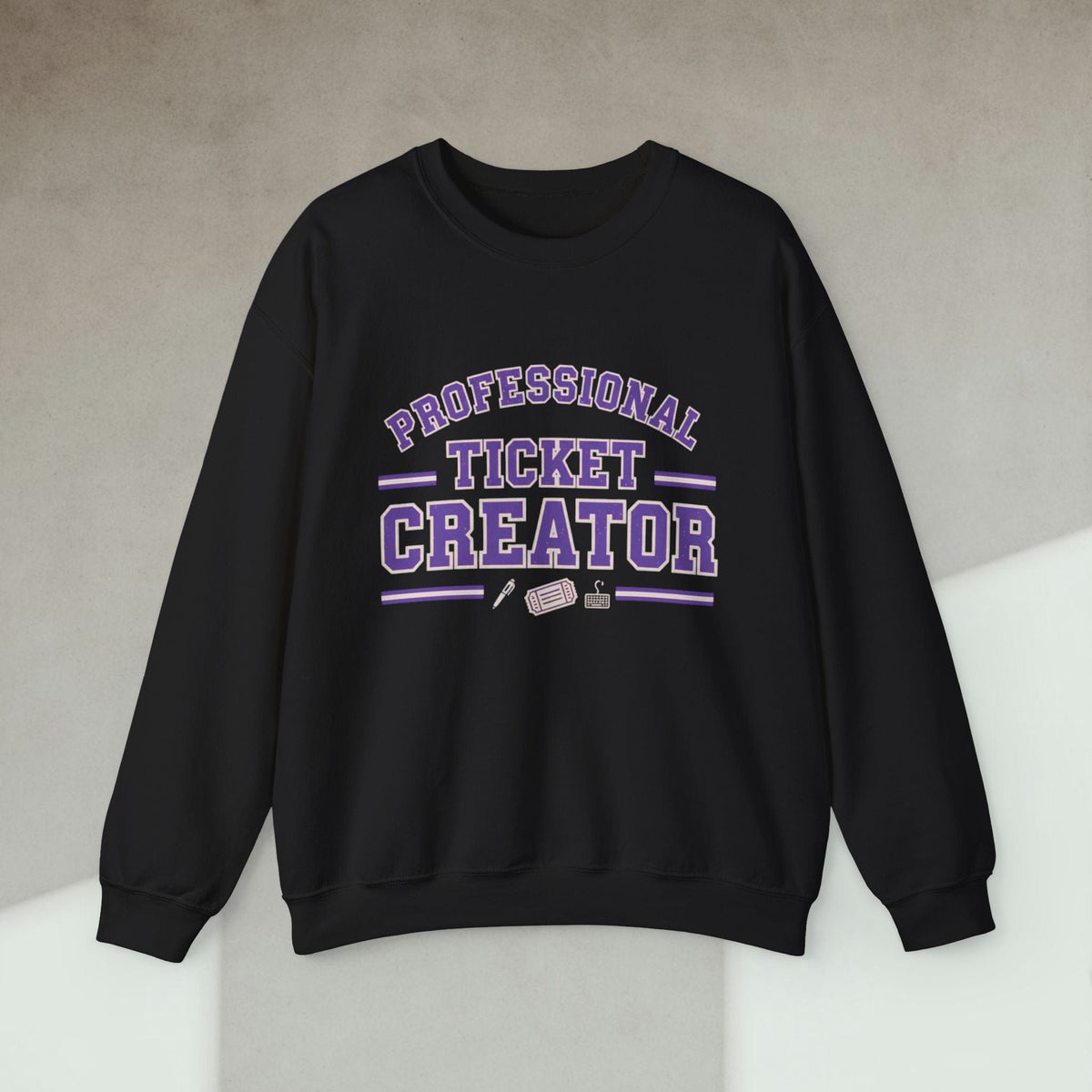Code Culture professional ticket creator sweatshirt funny programmer Sweatshirt in S — Code Culture developer clothing
