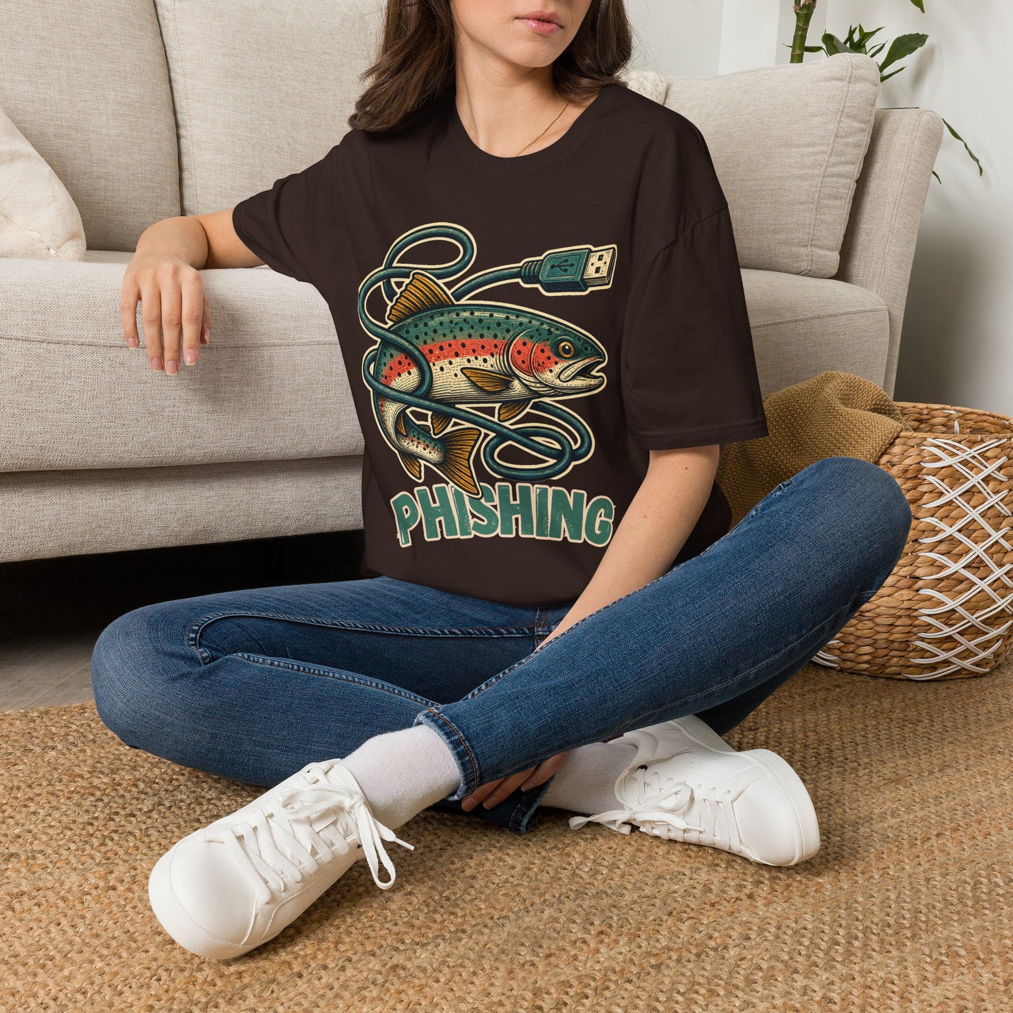 Phishing Vintage Fish Shirt