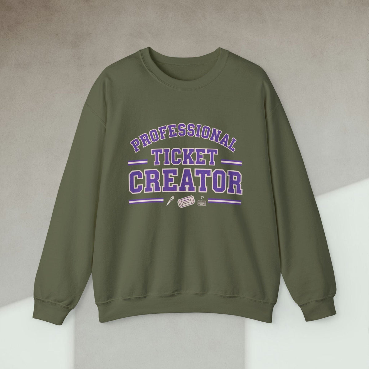 Code Culture professional ticket creator sweatshirt funny programmer Sweatshirt in S — Code Culture developer clothing