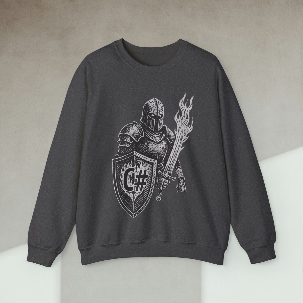 Code Culture C# knight sweatshirt funny programmer Sweatshirt in S — Code Culture developer clothing