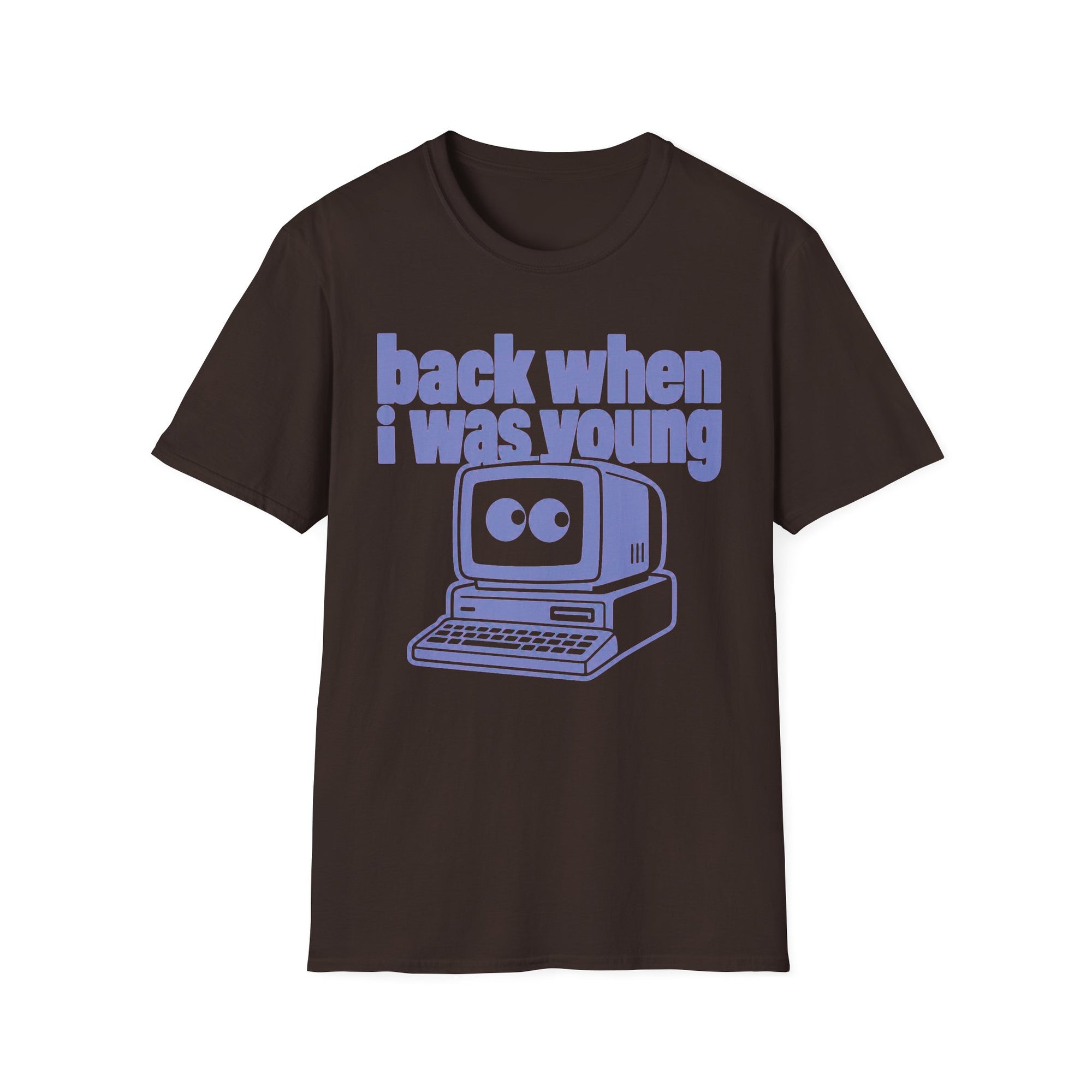 Back When I Was Young Retro Computer Shirt
