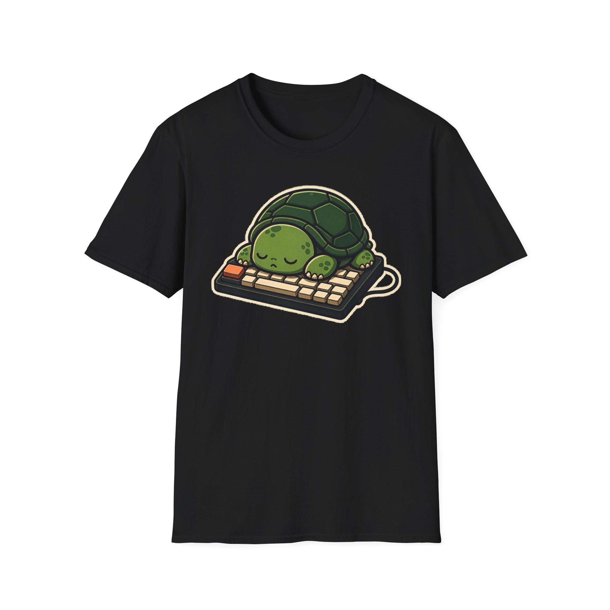 Sleeping Turtle Retro Keyboard Shirt