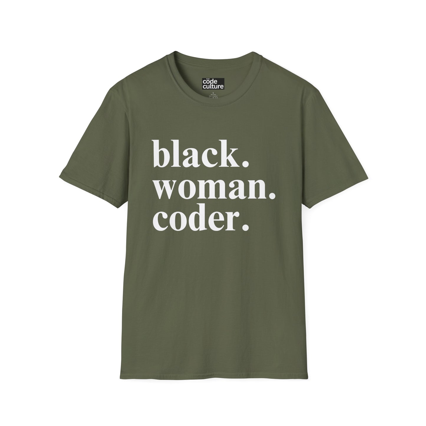 black woman coder shirt