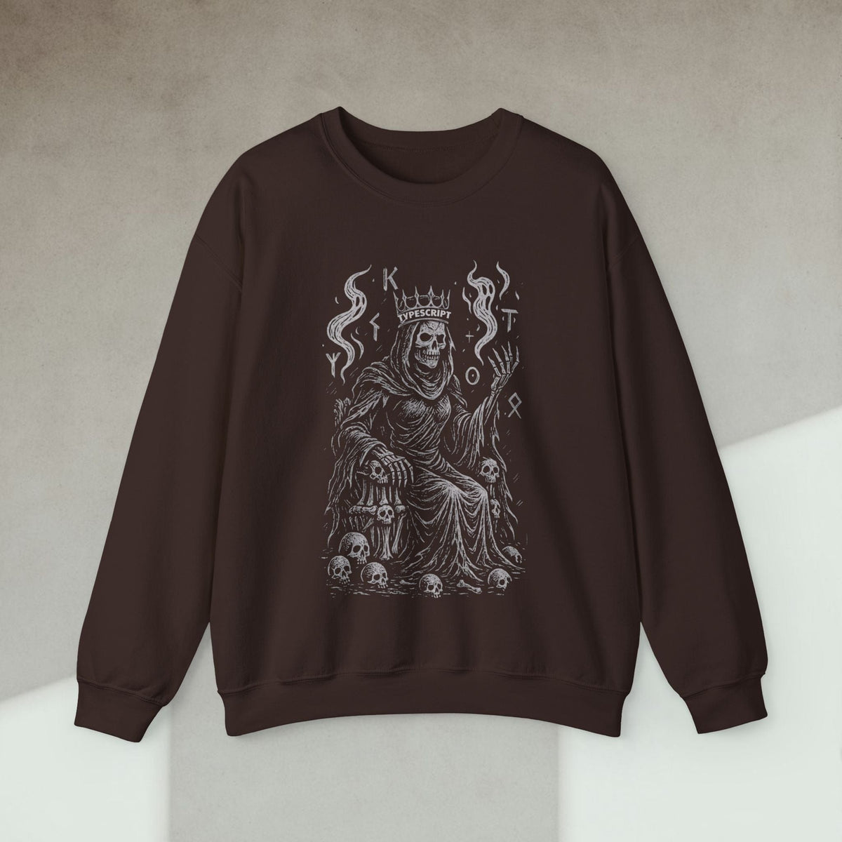 Code Culture typescript skeleton sweatshirt funny programmer Sweatshirt in S — Code Culture developer clothing