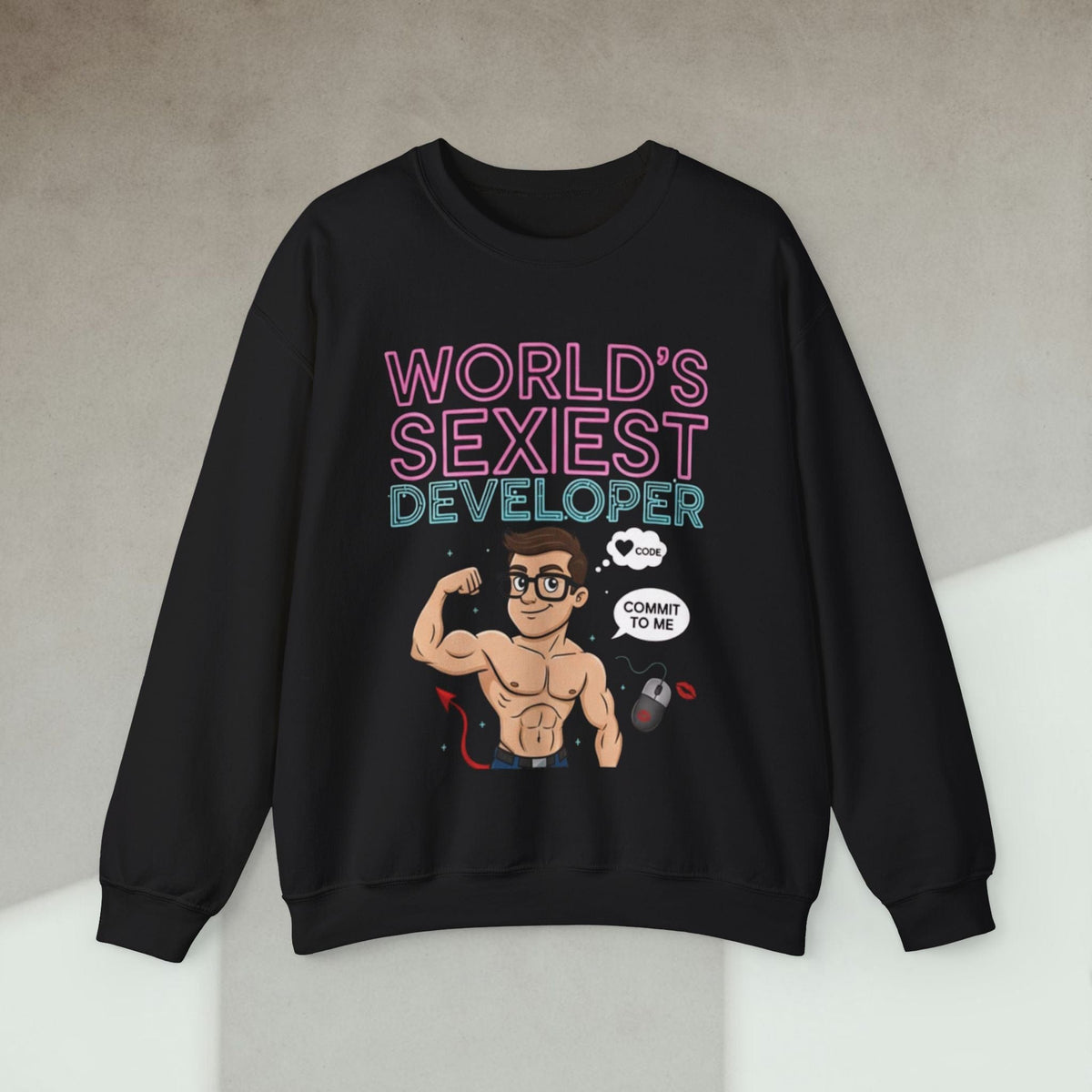 Code Culture world's sexiest developer sweatshirt funny programmer Sweatshirt in S — Code Culture developer clothing