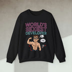 Code Culture world's sexiest developer sweatshirt funny programmer Sweatshirt in S — Code Culture developer clothing