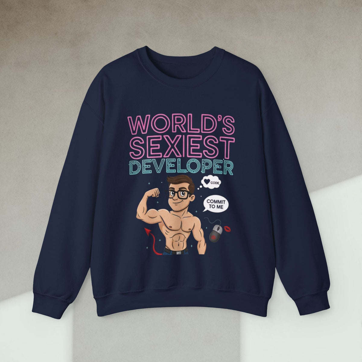Code Culture world's sexiest developer sweatshirt funny programmer Sweatshirt in S — Code Culture developer clothing