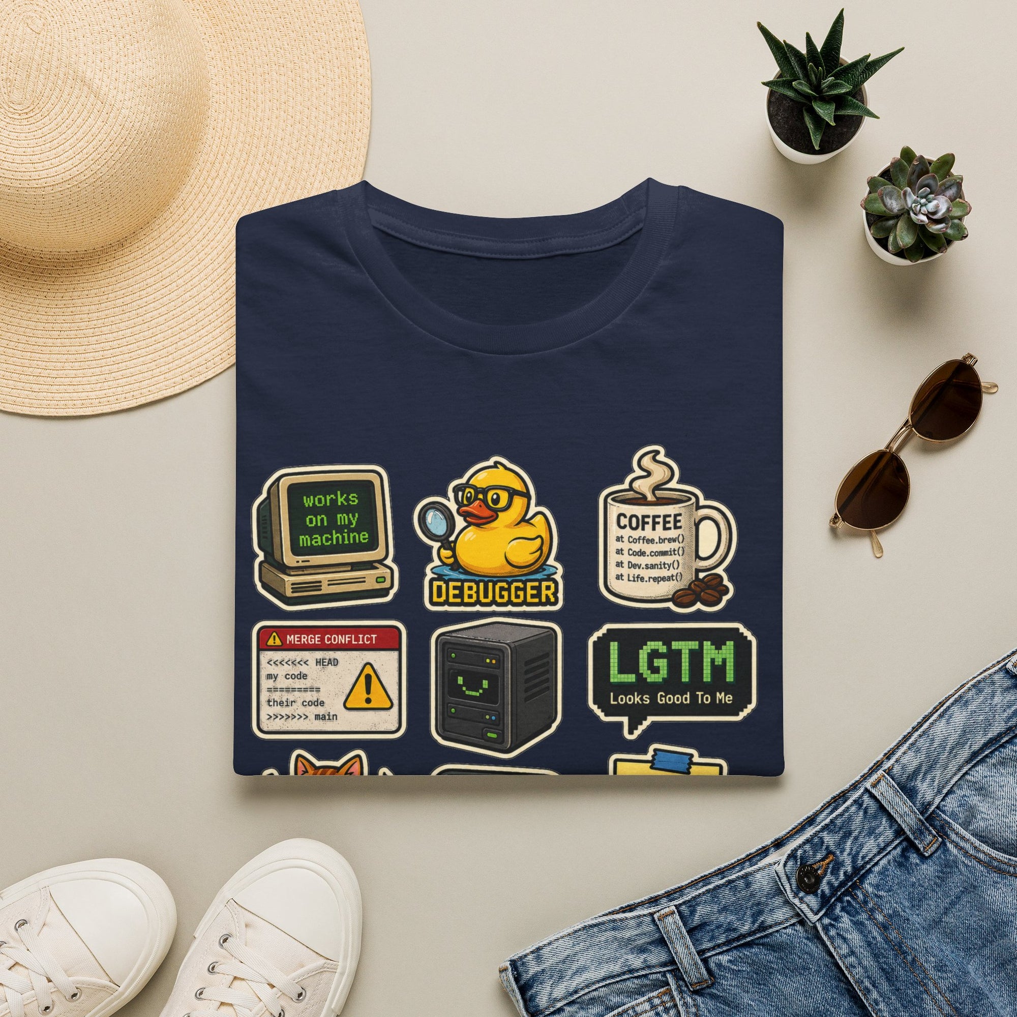Works On My Machine Retro Sticker Shirt