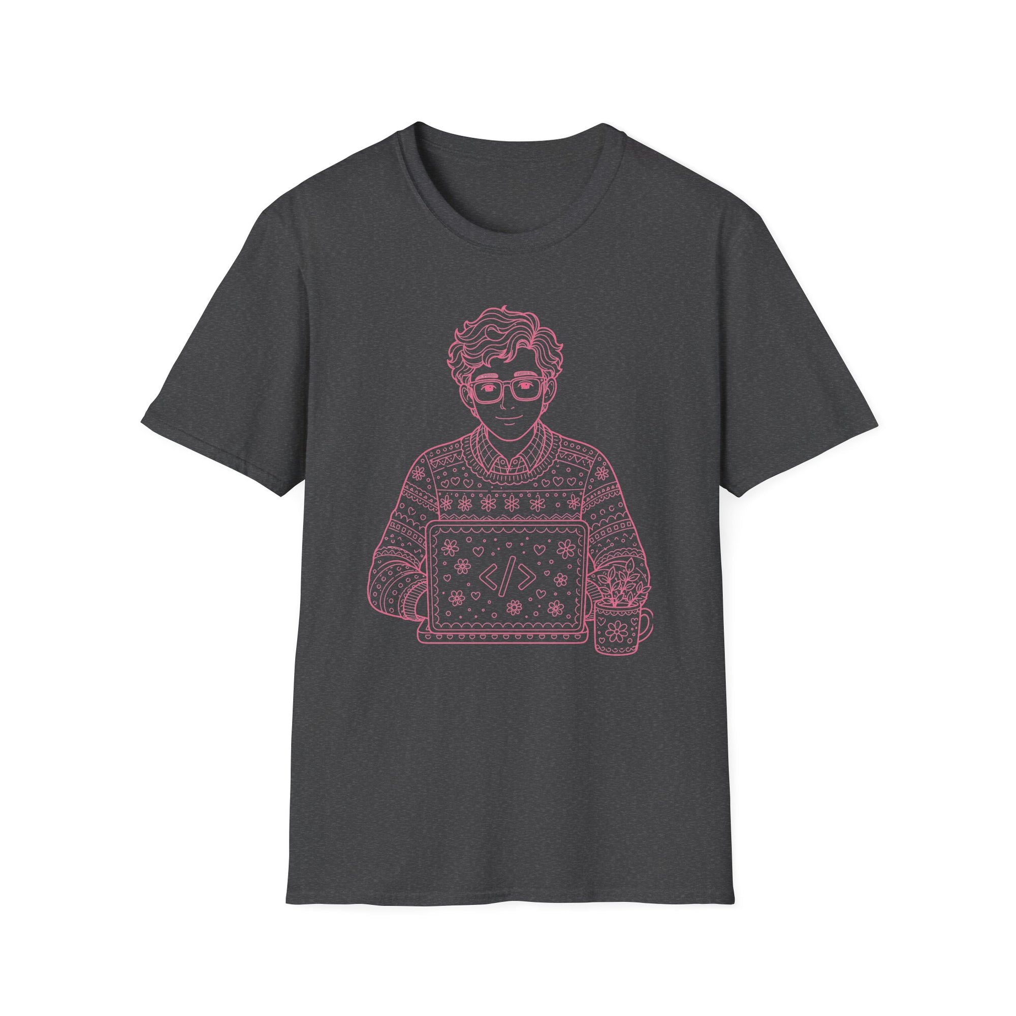 Floral Coder Line Art Shirt
