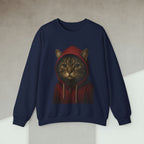 Code Culture cat in hoodie sweatshirt funny programmer Sweatshirt in S — Code Culture developer clothing