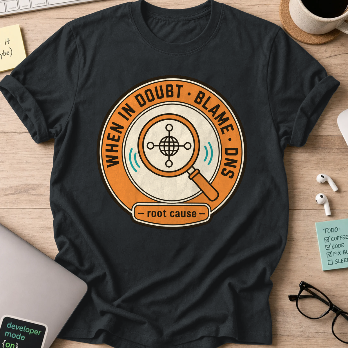 When in Doubt Blame DNS Shirt — Black