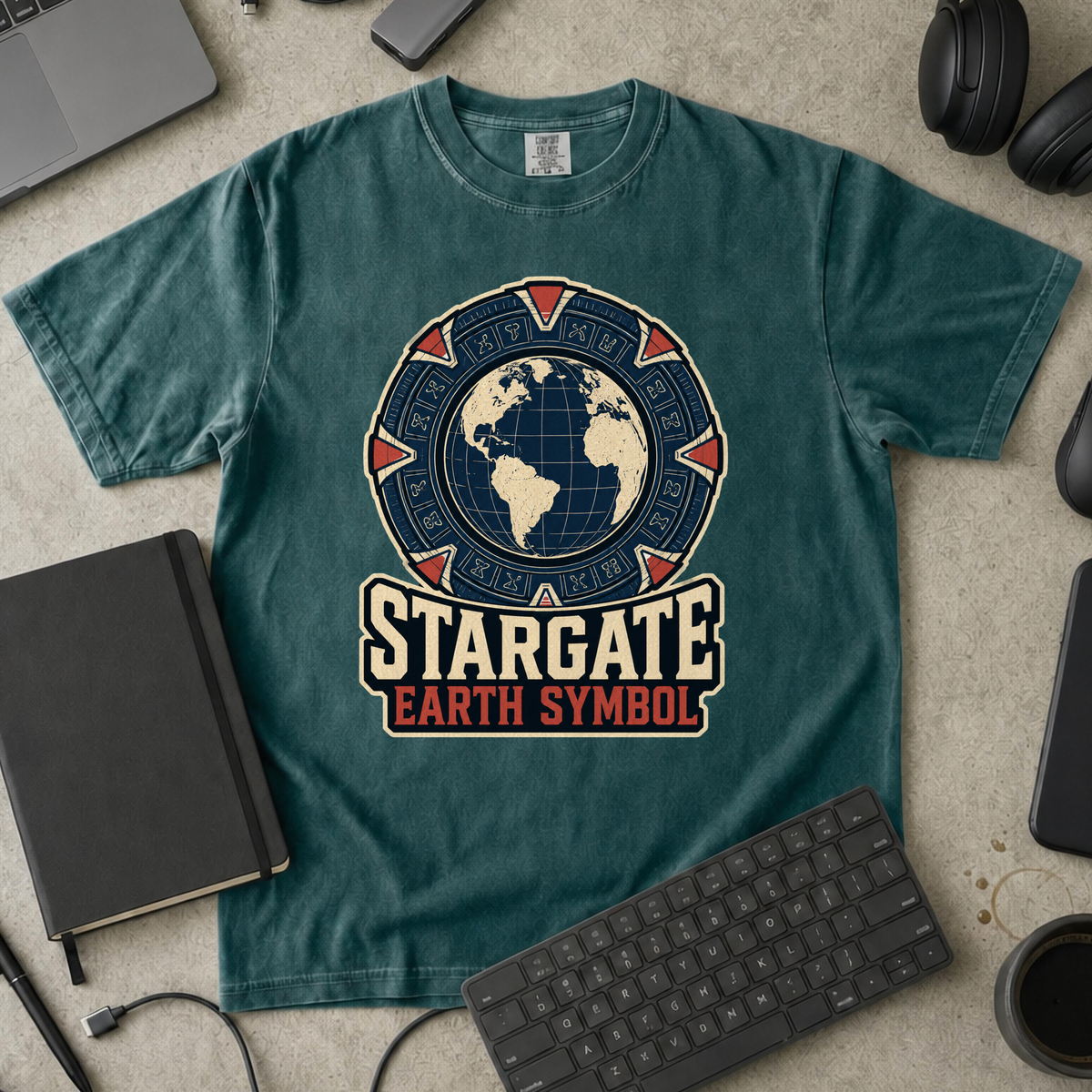 Nerd Collection Artwork 014 Premium Shirt - Blue Spruce mockup