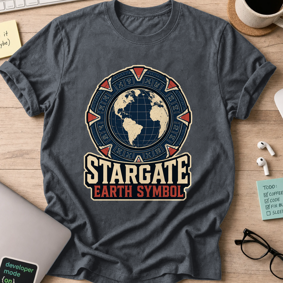 Nerd Collection Artwork 014 Shirt - Dark Heather mockup