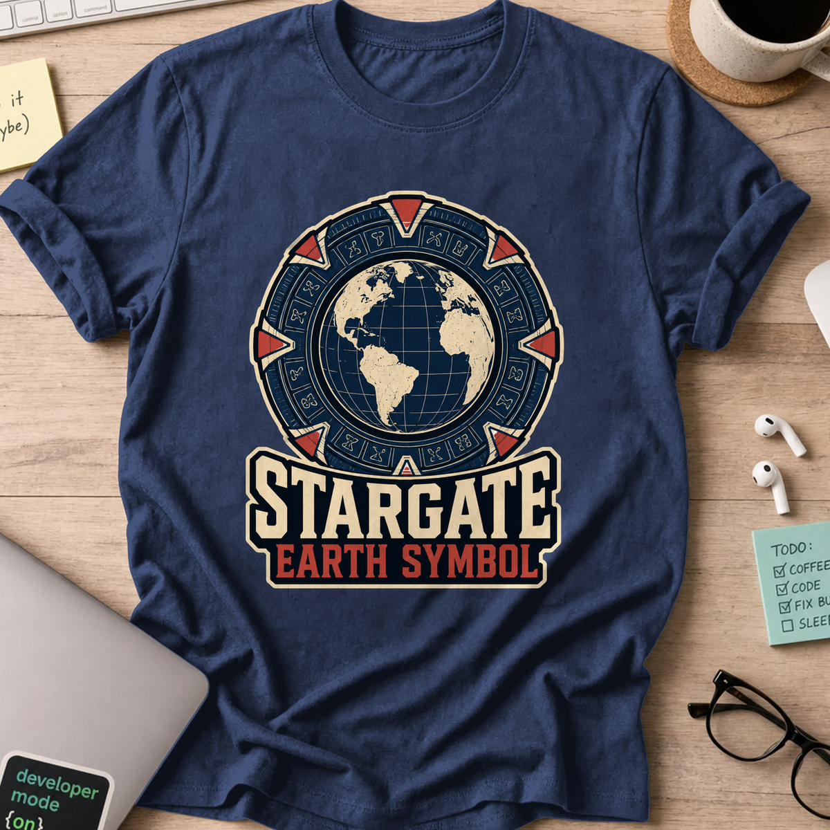 Nerd Collection Artwork 014 Shirt - Navy mockup