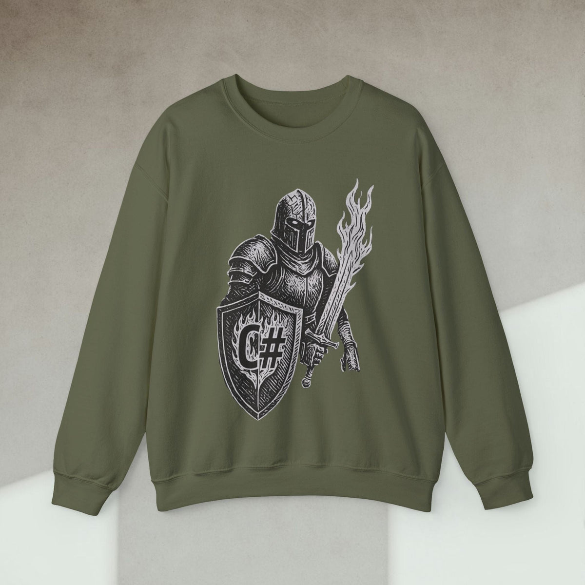 Code Culture C# knight sweatshirt funny programmer Sweatshirt in S — Code Culture developer clothing