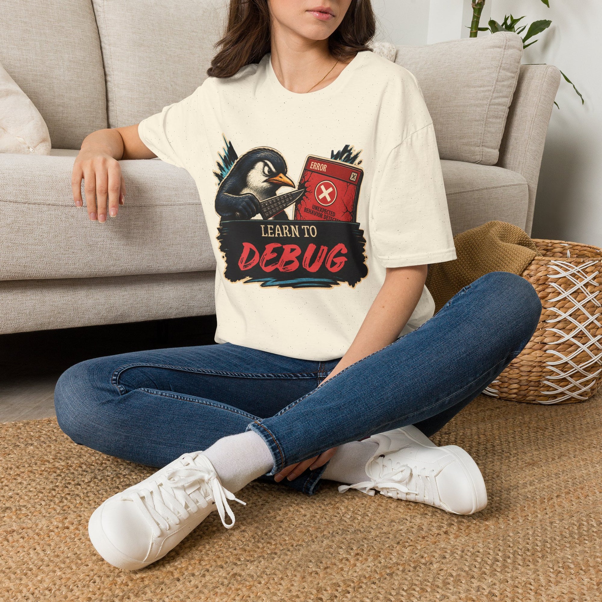 Learn To Debug Vintage Penguin Shirt