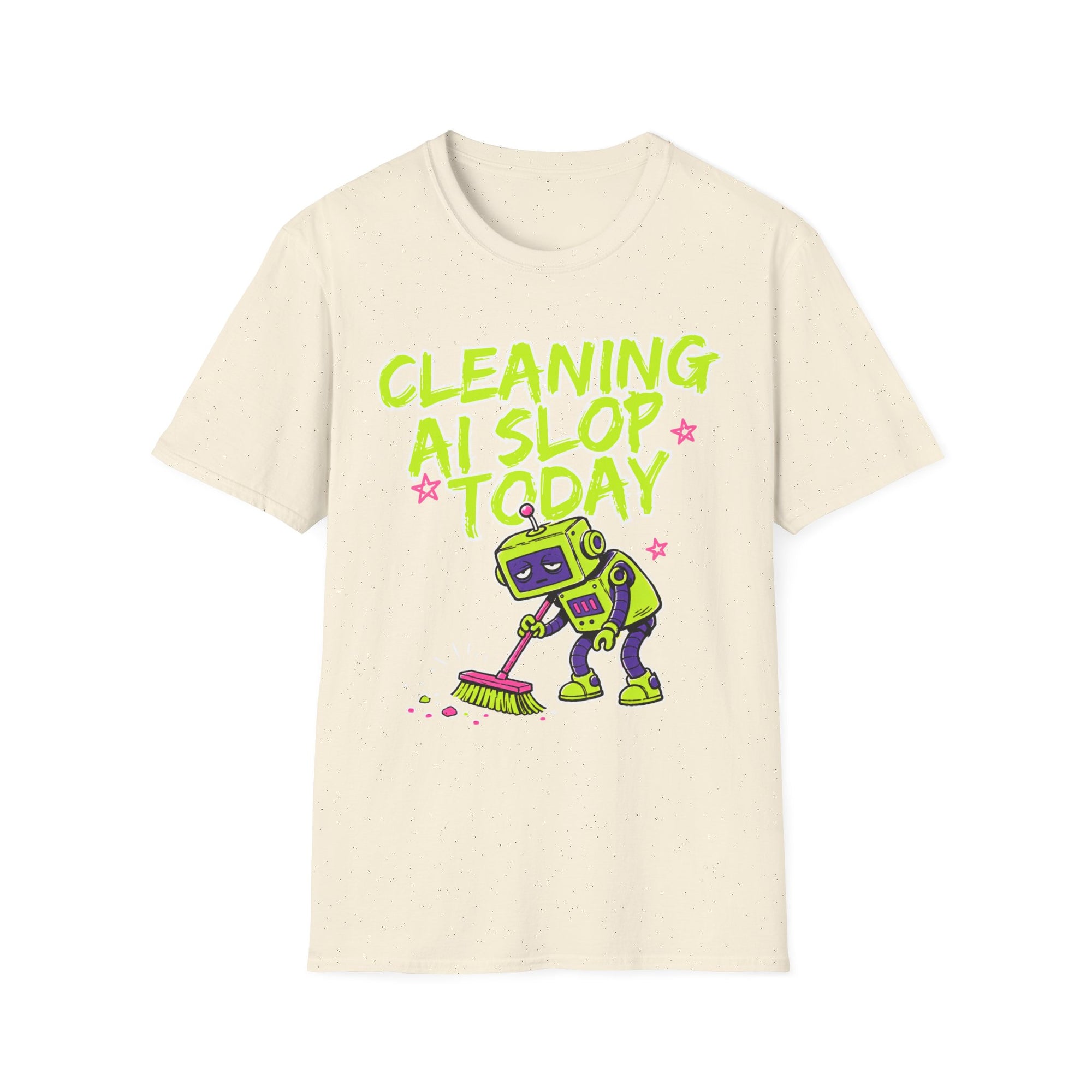 Cleaning AI Slop Today Graffiti Robot Shirt