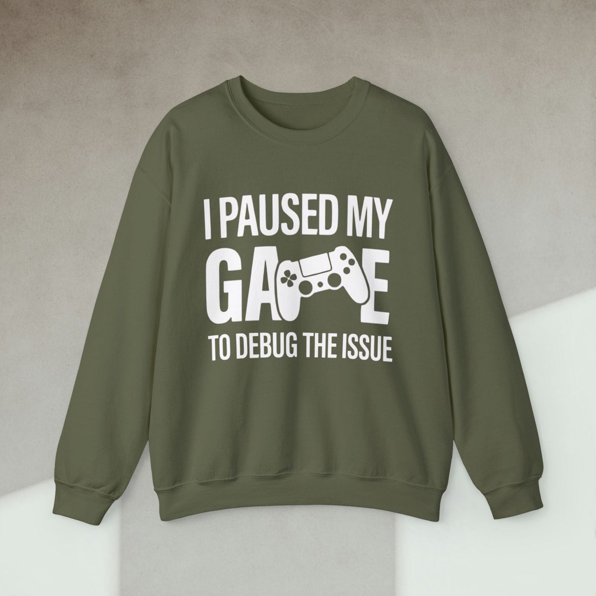Code Culture i paused my game to debug sweatshirt funny programmer Sweatshirt in S — Code Culture developer clothing
