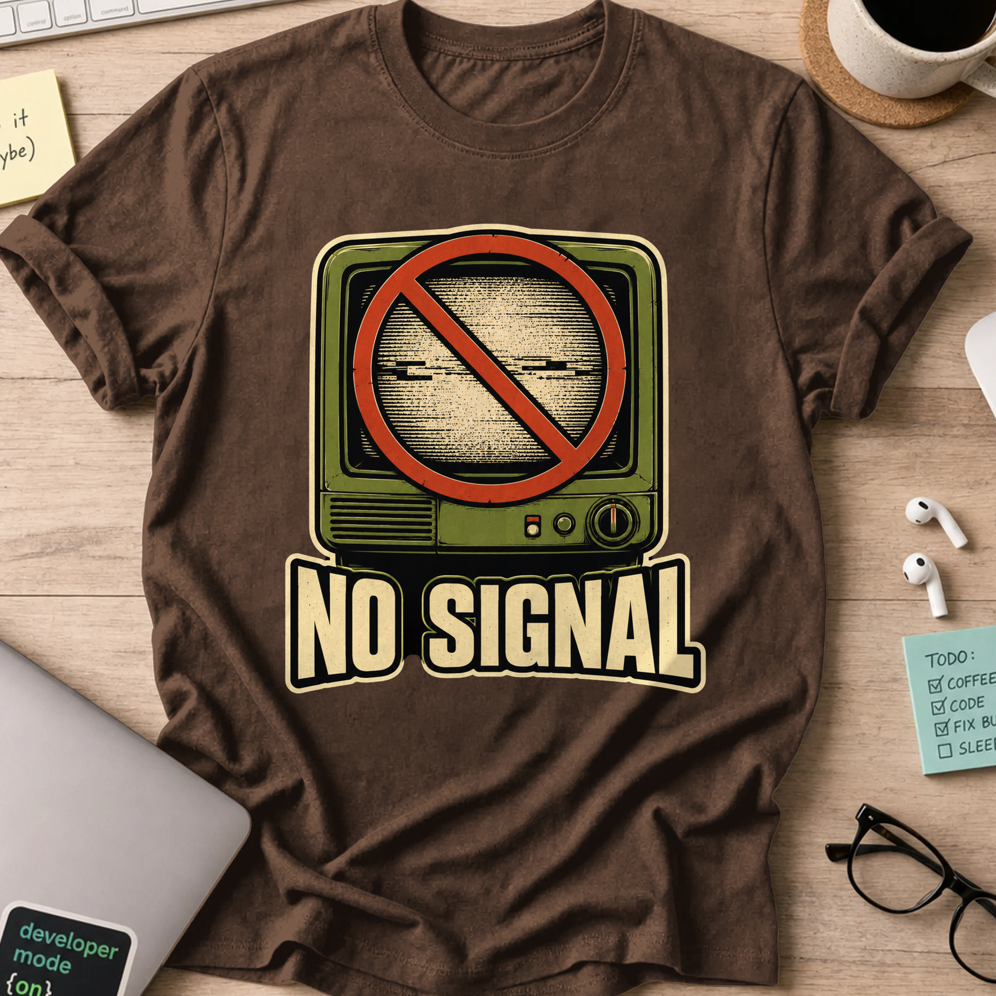 Nerd Collection Artwork 015 Shirt - Dark Chocolate mockup