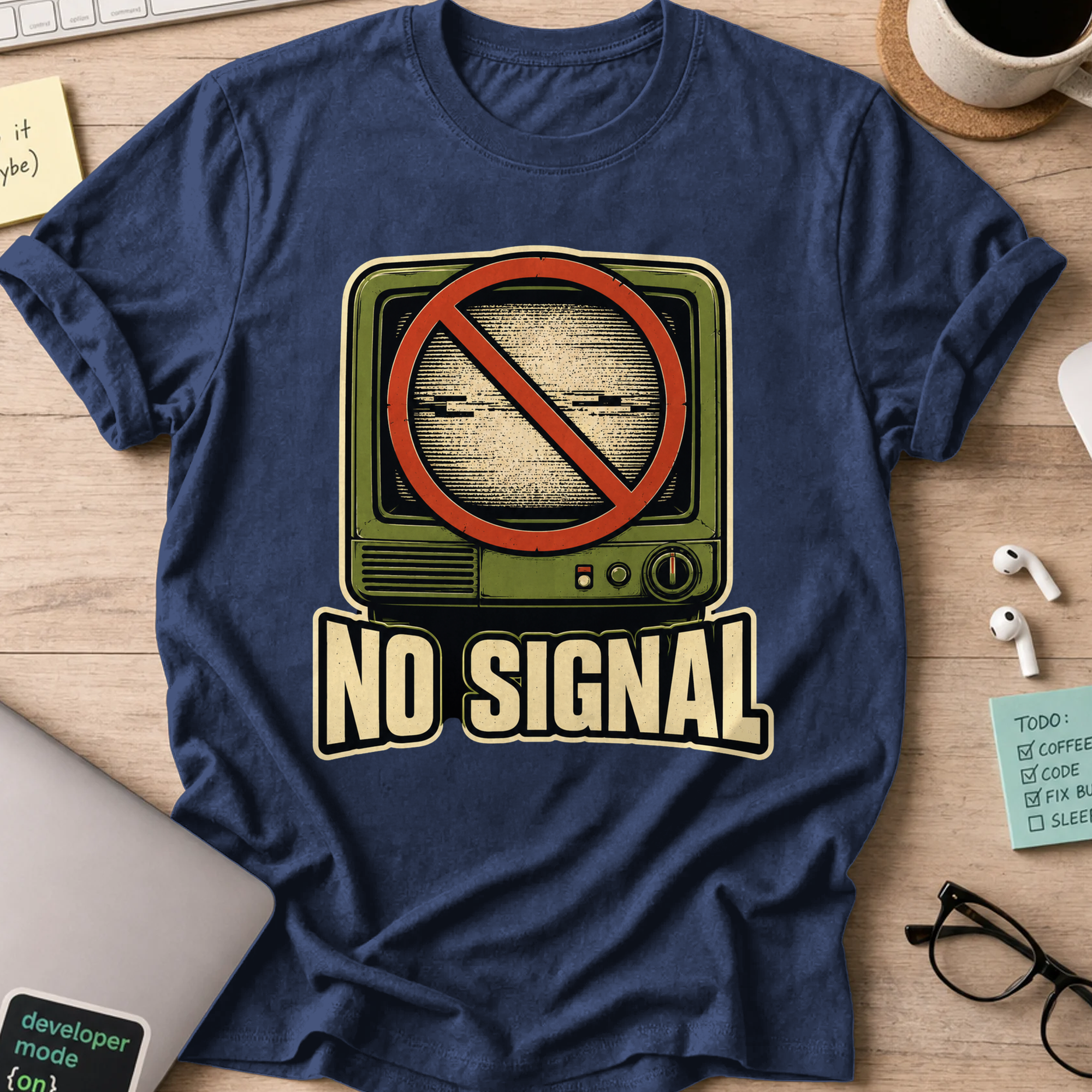 Nerd Collection Artwork 015 Shirt - Navy mockup