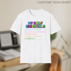 Code Culture my daily essentials Custom Shirt funny programmer T-Shirt in White — Code Culture developer clothing