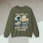 Code Culture this is how i feel every sprint planning sweatshirt funny programmer Sweatshirt in S — Code Culture developer clothing