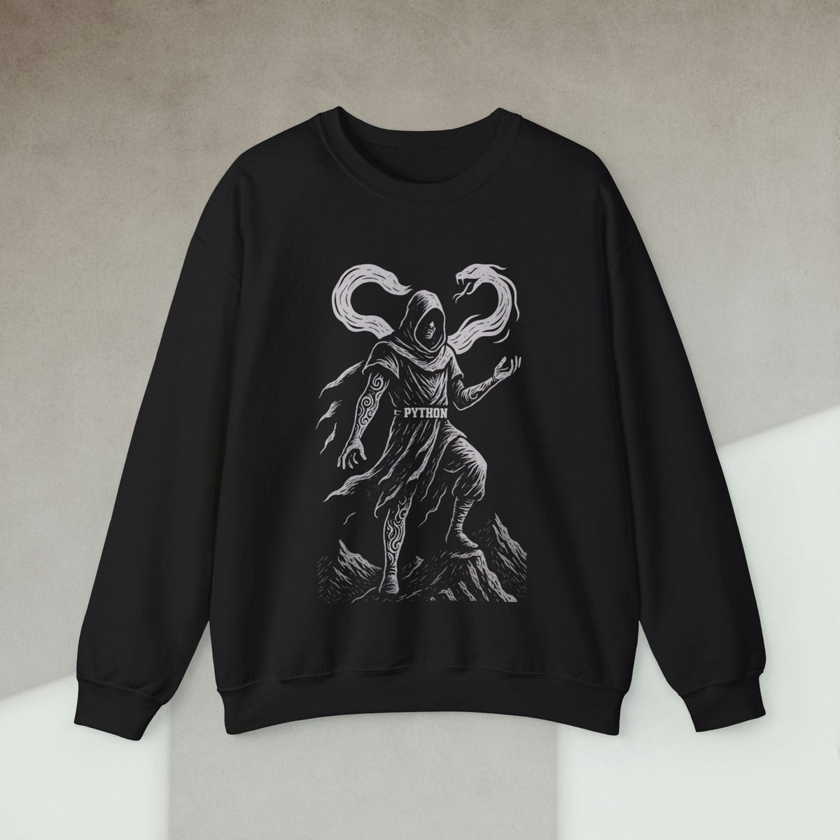 Code Culture python warrior sweatshirt funny programmer Sweatshirt in S — Code Culture developer clothing