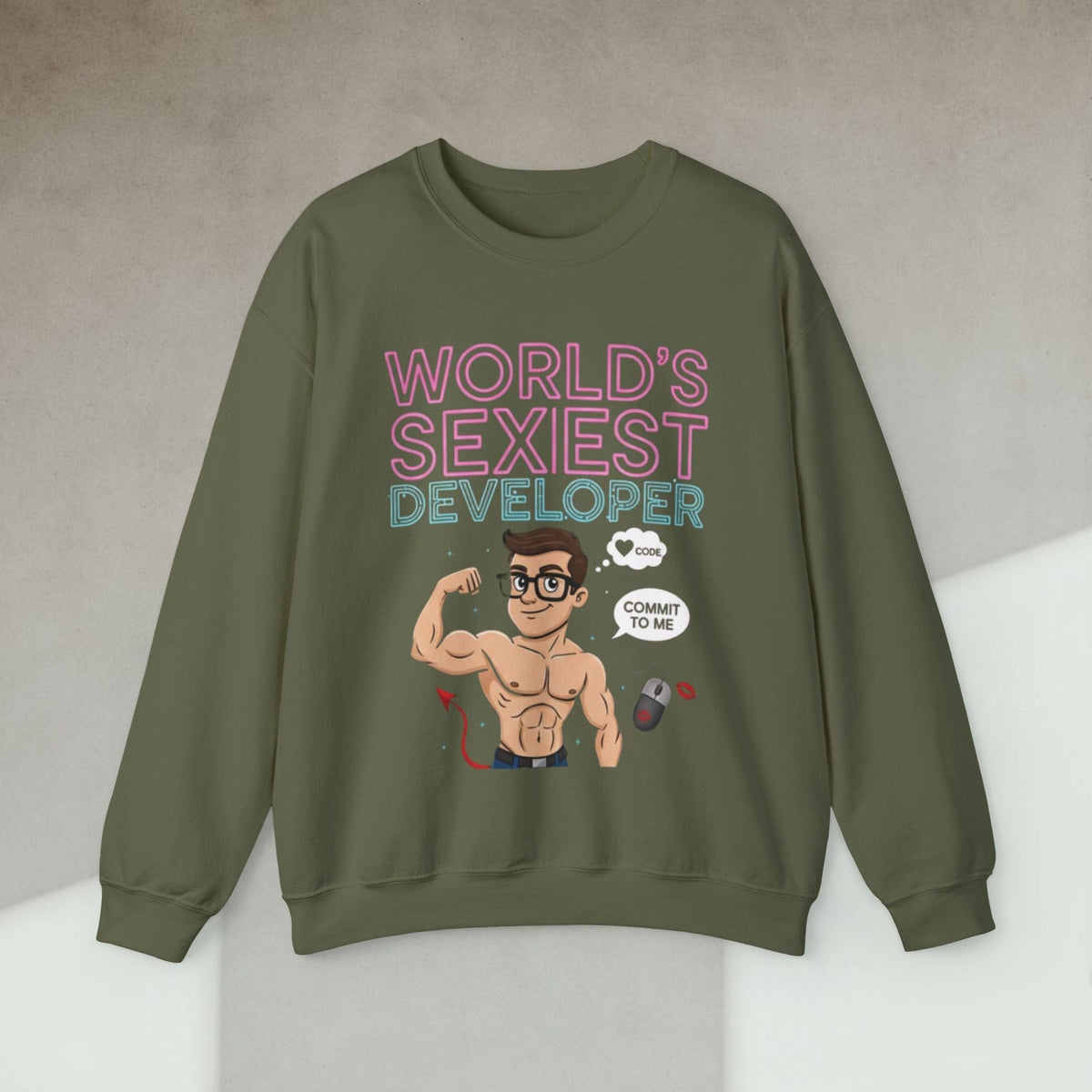 Code Culture world's sexiest developer sweatshirt funny programmer Sweatshirt in S — Code Culture developer clothing