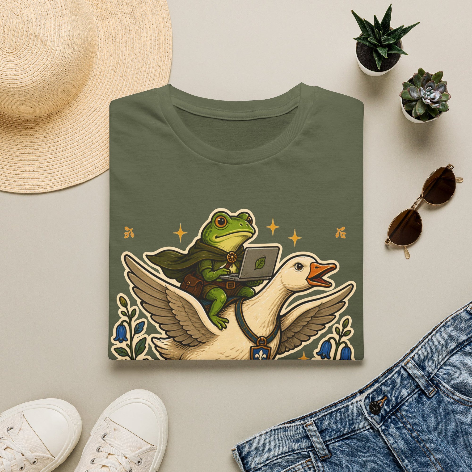 Frog Goose Coder Whimsical Shirt