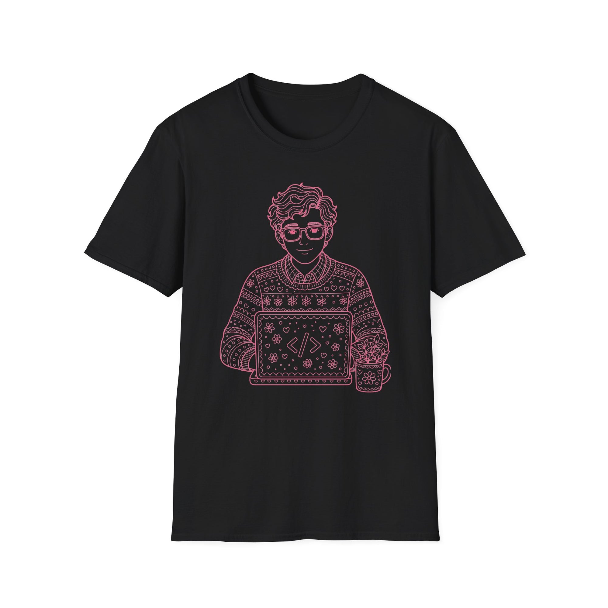 Floral Coder Line Art Shirt