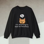 Code Culture starting to feel exhausted cat sweatshirt funny programmer Sweatshirt in S — Code Culture developer clothing